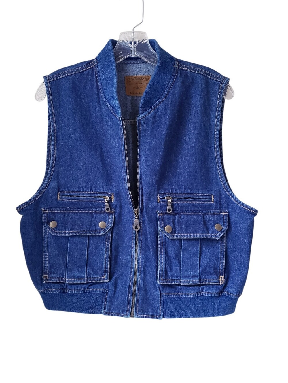 Vintage Liz Claiborne Lizwear Denim Zipper Vest